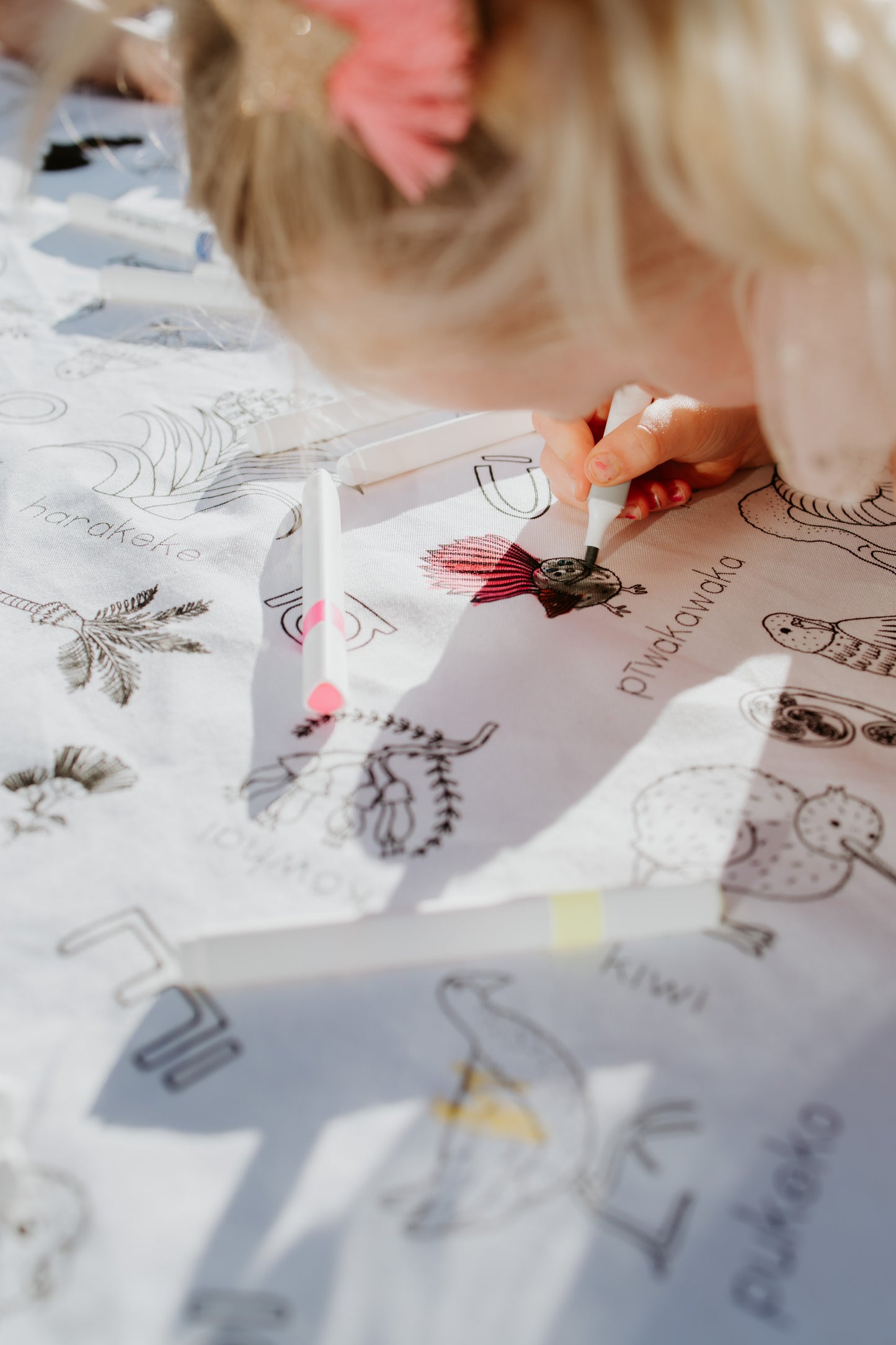 Colour Me | Washable Reusable Colouring Tablecloth | Hoa o te Ngahere