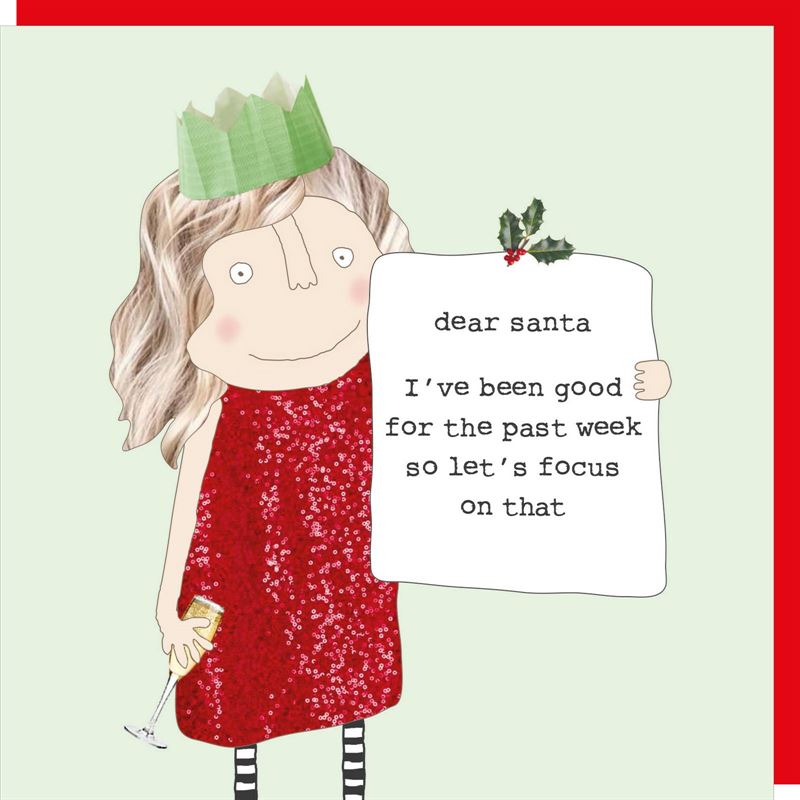Rosie Made A Thing | Christmas Card | Dear Santa... I've been good for the past week so let's focus on that...