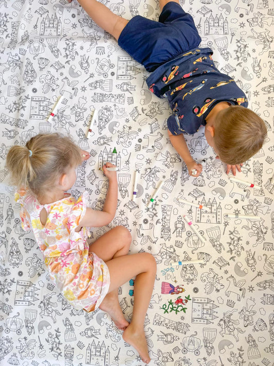 Colour Me | Washable Reusable Colouring Tablecloth | Once Upon A Time