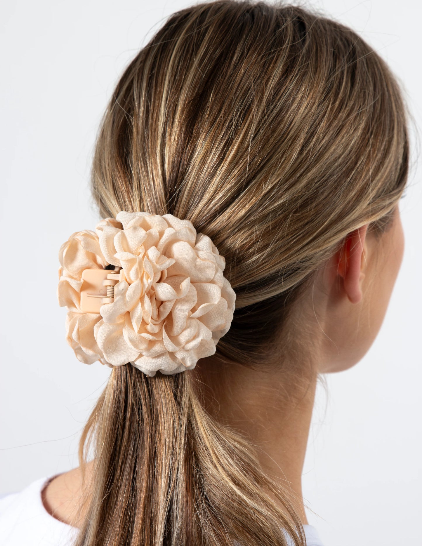 Stella + Gemma | Hair Claw | Fabric Rose | Beige