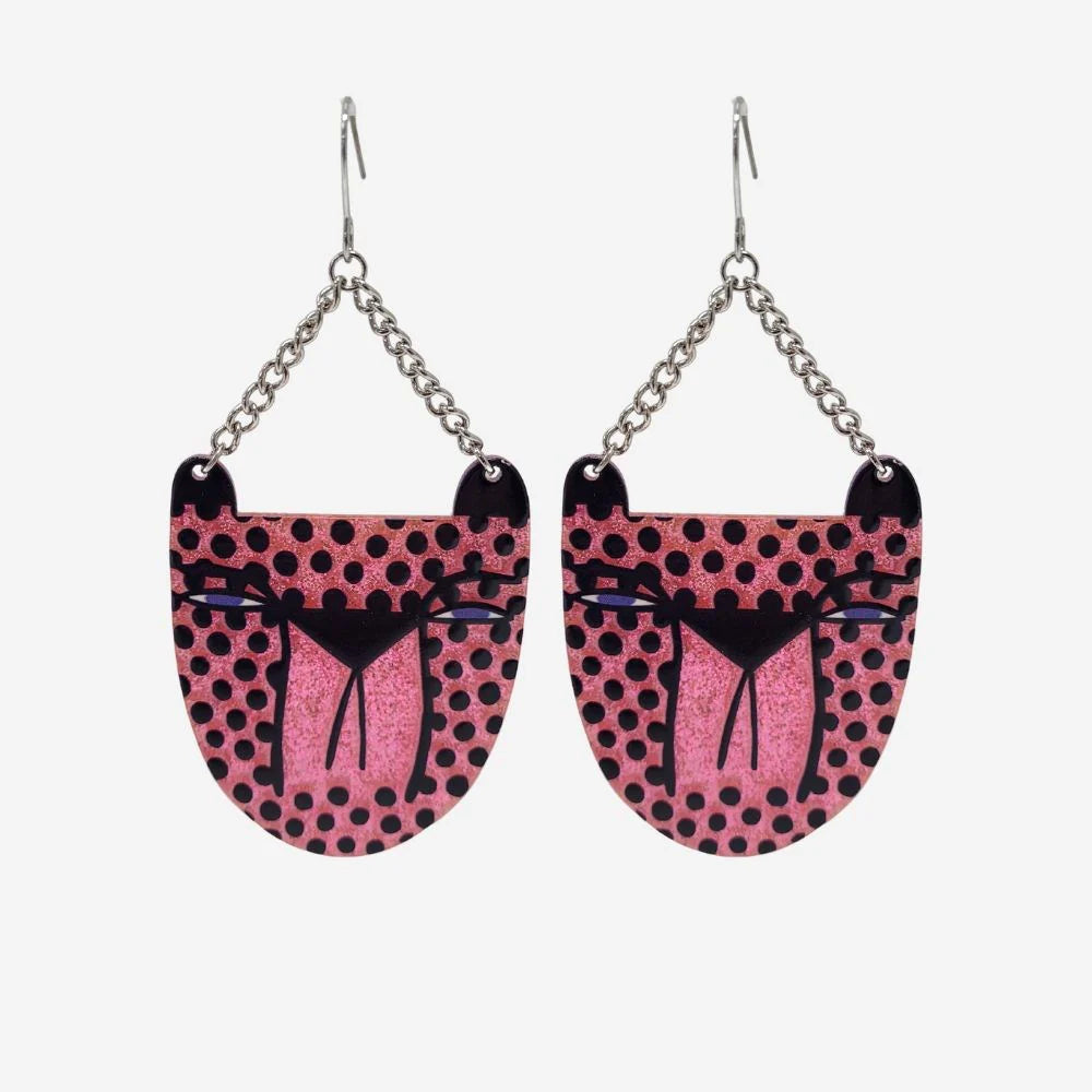 Studio Soph | Earrings | Cheetah | Pink