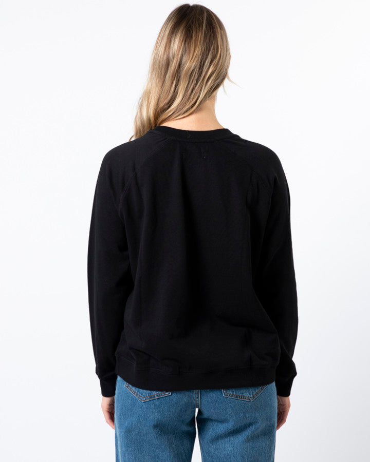 Stella + Gemma | Classic Sweater | Black with Star Silver Sequins