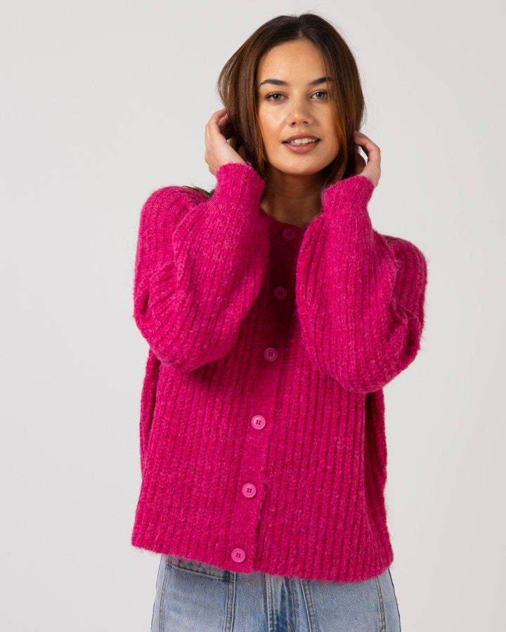 Stella + Gemma | Corinne Cardigan | Fuschia