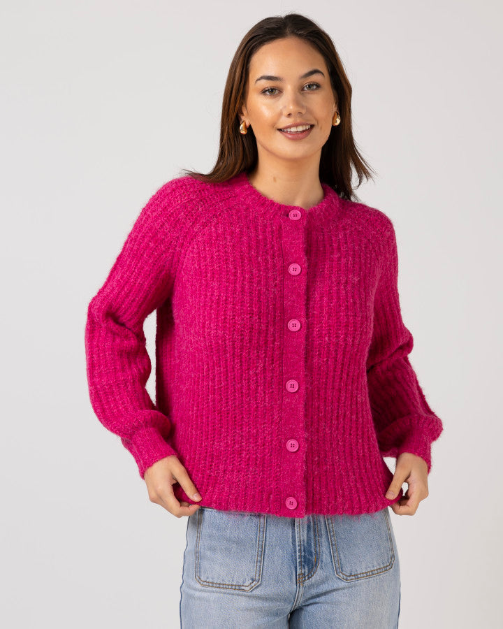 Stella + Gemma | Corinne Cardigan | Fuschia