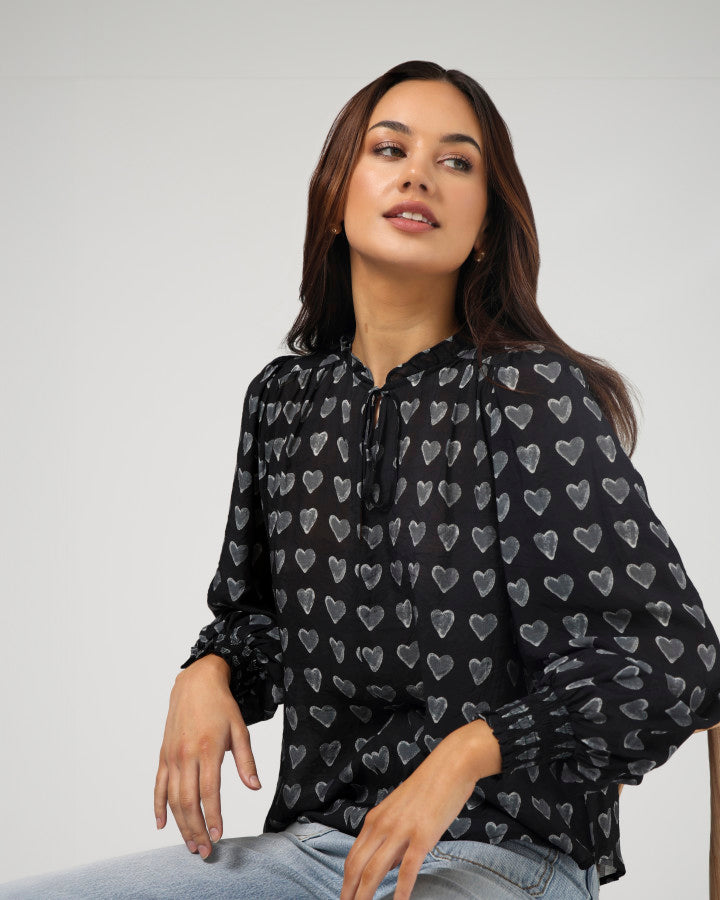 Stella + Gemma | Matila Blouse | Dark Heart
