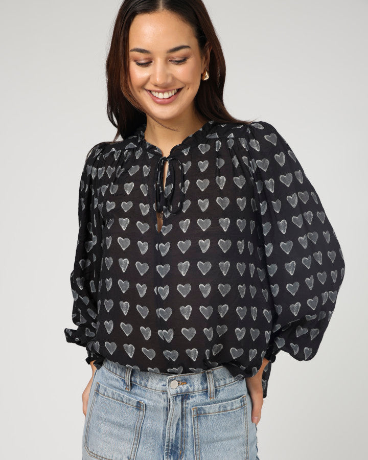 Stella + Gemma | Matila Blouse | Dark Heart