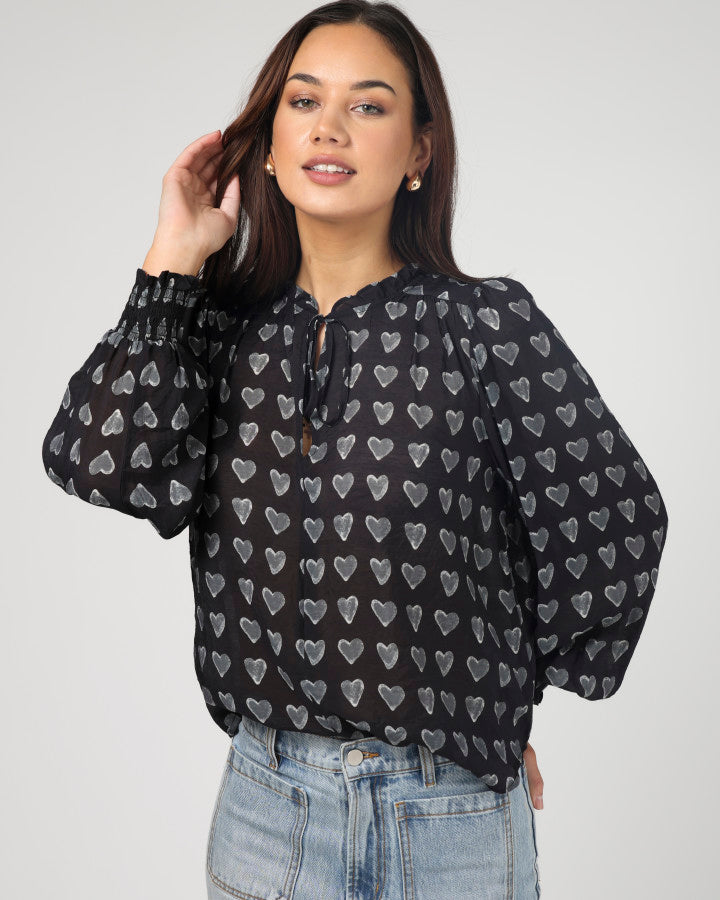 Stella + Gemma | Matila Blouse | Dark Heart
