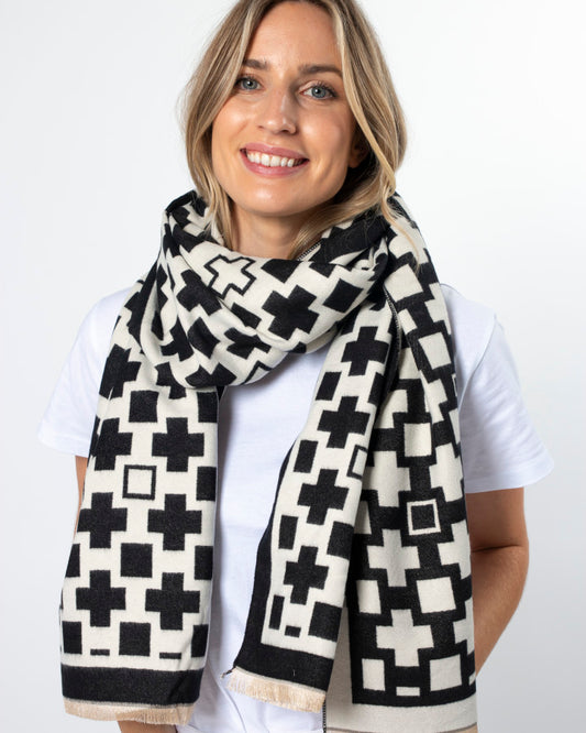 Stella + Gemma | Scarf | Cross Black