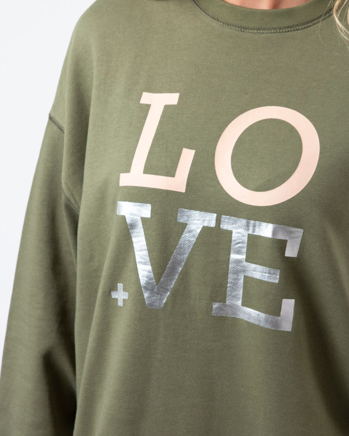 Stella + Gemma | Sunday Sweater | Khaki w/Blush Love