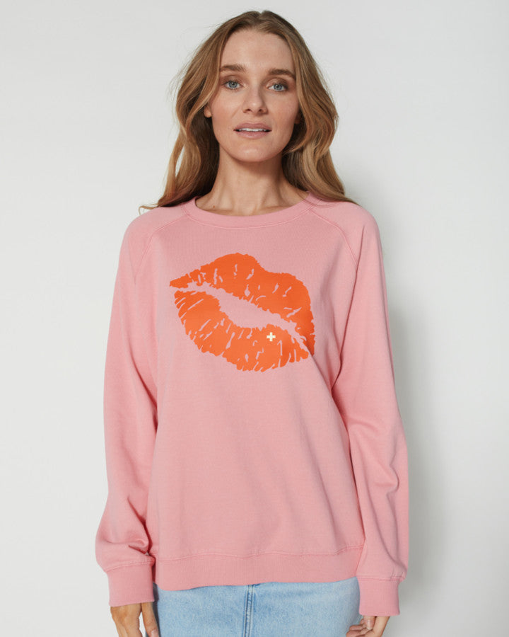 Stella + Gemma | Sweater | Bubblegum w/ Coral Lips