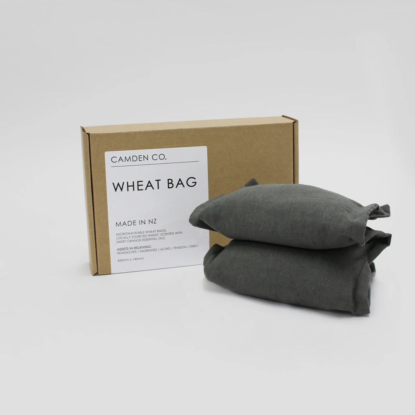 Camden Co | Wheat Bag | Linen Charcoal Slip Cover
