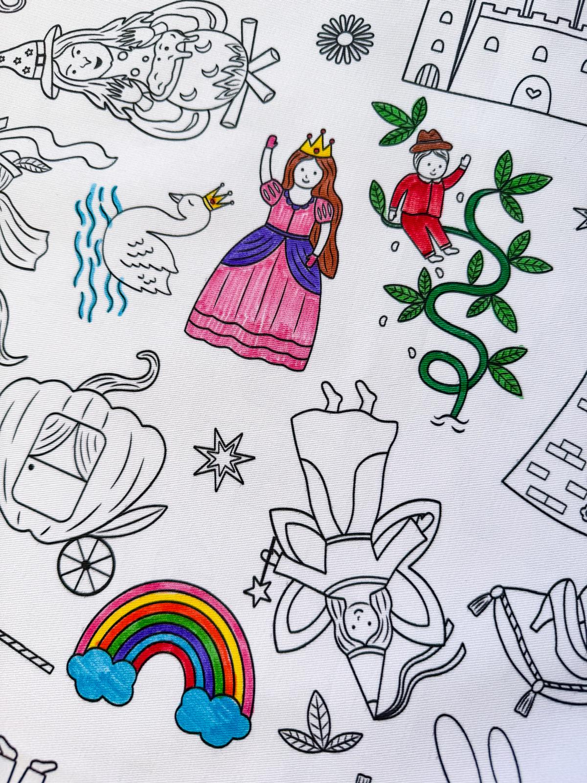 Colour Me | Washable Reusable Colouring Tablecloth | Once Upon A Time