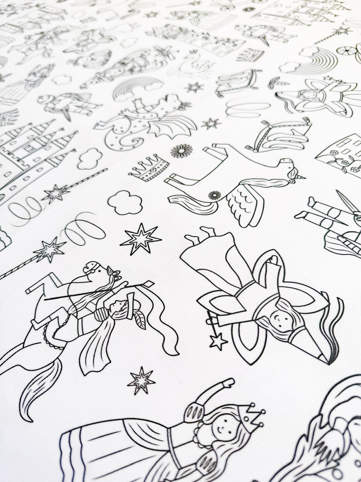 Colour Me | Washable Reusable Colouring Tablecloth | Once Upon A Time