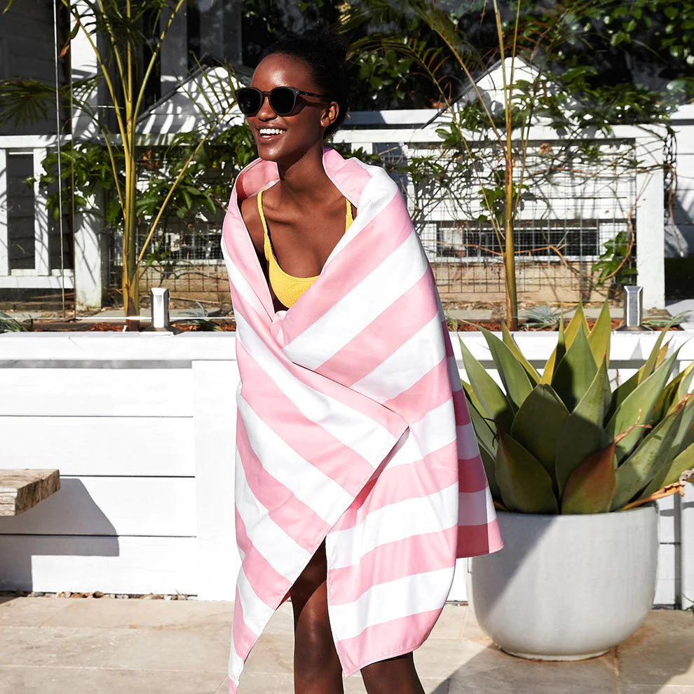 Dock & Bay | Beach Towel | 100% Recycle | Malibu Pink XL