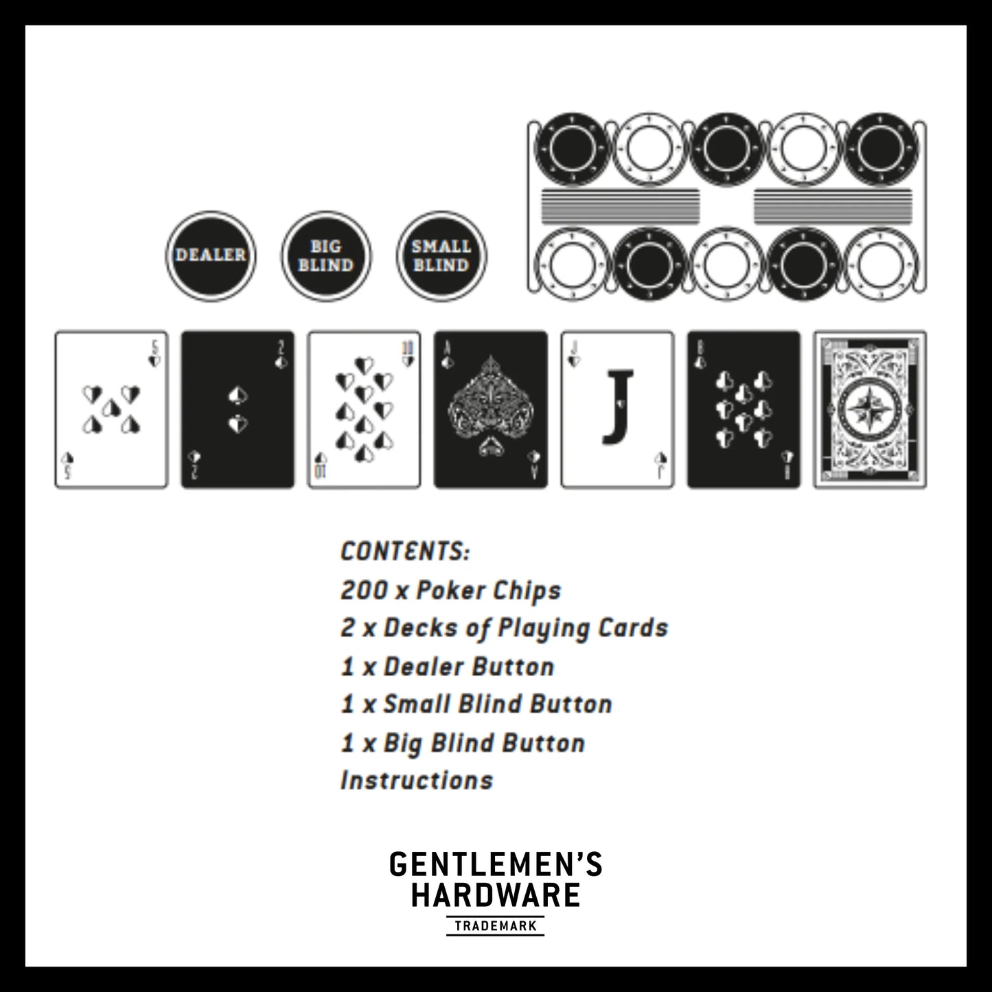 Gentlemen's Hardware | Texas Hold Em Poker Set