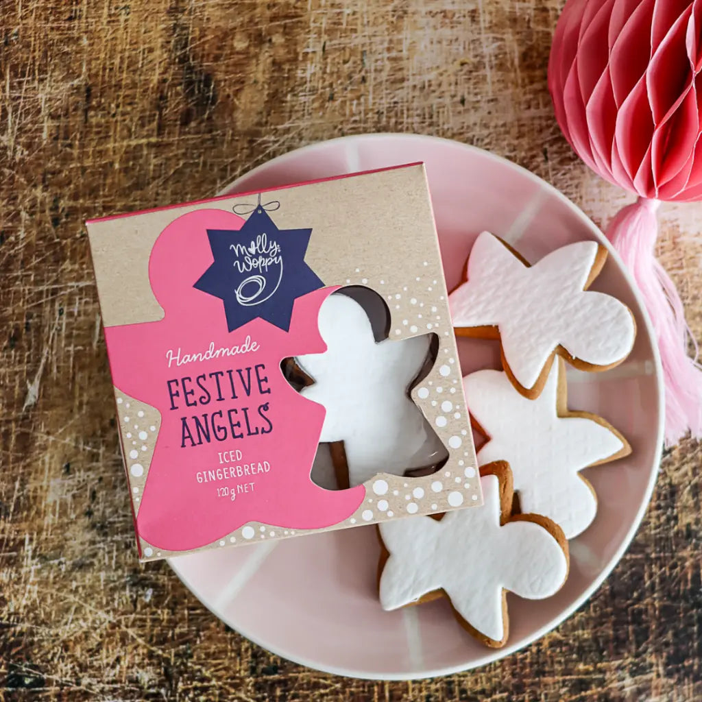 Molly Woopy | Gingerbread Festive Angels Christmas Cookies