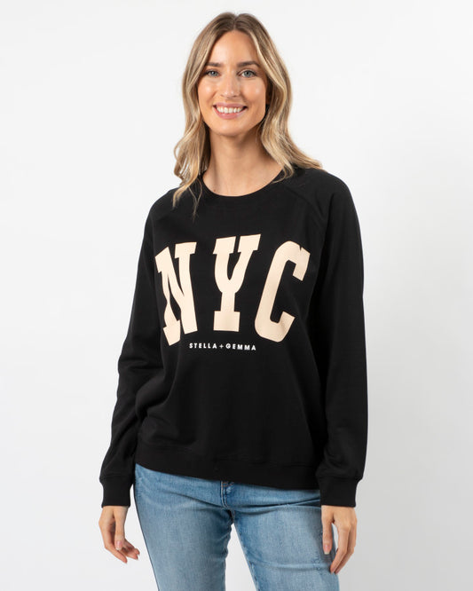 Stella + Gemma | Classic Sweater | Black NYC