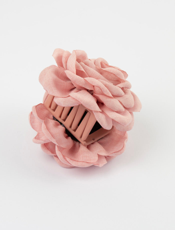 Stella + Gemma | Hair Claw | Fabric Rose | Beige
