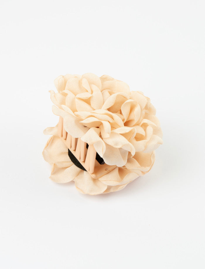 Stella + Gemma | Hair Claw | Fabric Rose | Beige