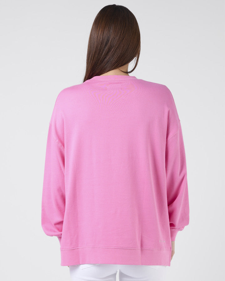 Stella + Gemma | Sunday Sweater | Bright Pink College Harvard