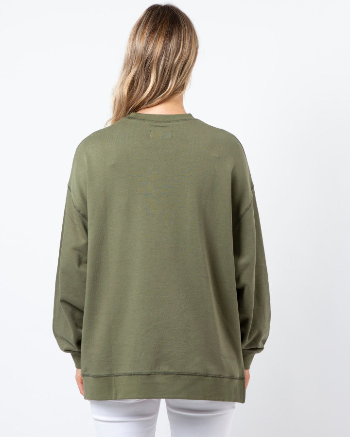 Stella + Gemma | Sunday Sweater | Khaki w/Blush Love