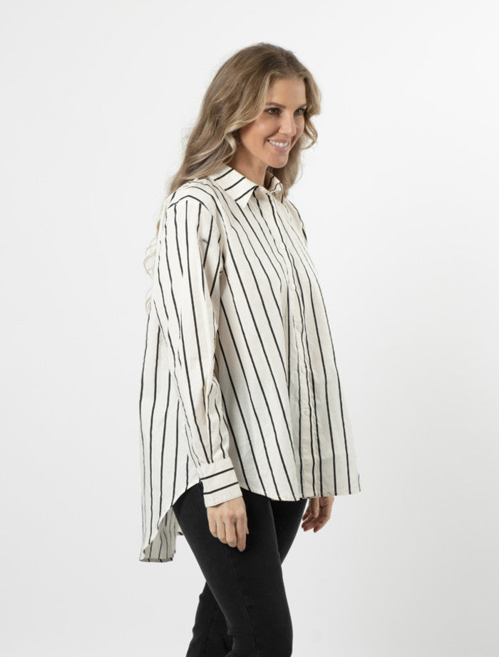 Stella + Gemma | Zola Shirt | Black Stripe