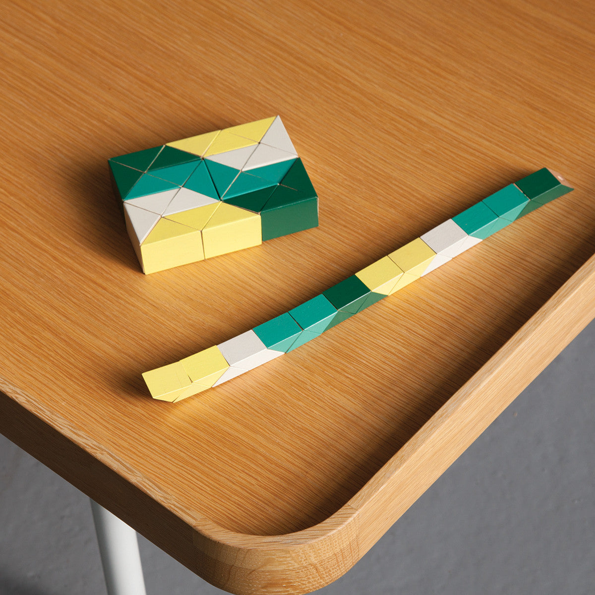 Puzzle | Wooden Snake | Yellow Green