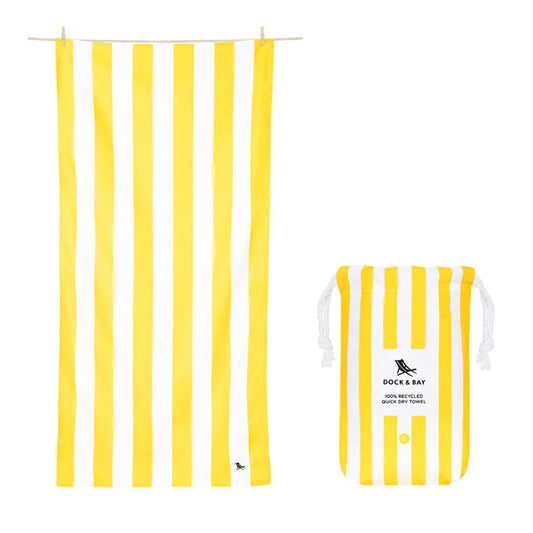 Dock & Bay | Beach Towel | 100% Recycle | Boracay Yellow XL