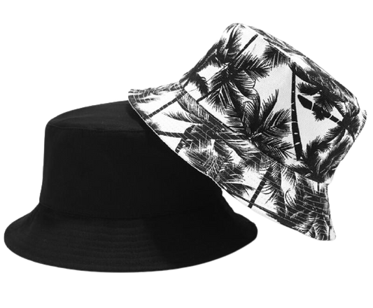 Bucket Hat | Palm Trees | Black