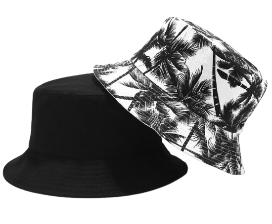 Bucket Hat | Palm Trees | Black