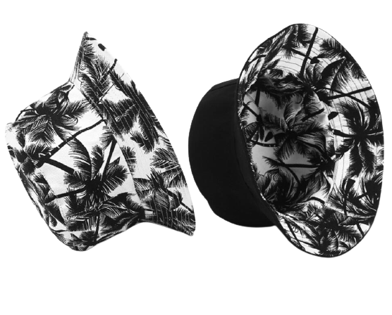 Bucket Hat | Palm Trees | Black