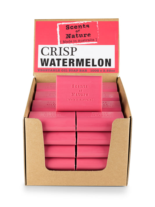 Tilley | Rough-Cut Soap | Set of 3 | Crisp Watermelon