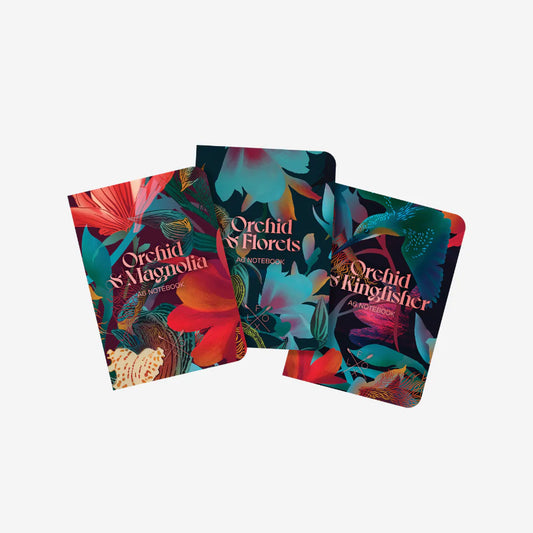 Flox | A6 Notebooks Set/3 | Orchid & Magnolia