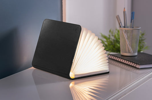 Gingko | Smart LED Book Light | Black Leather