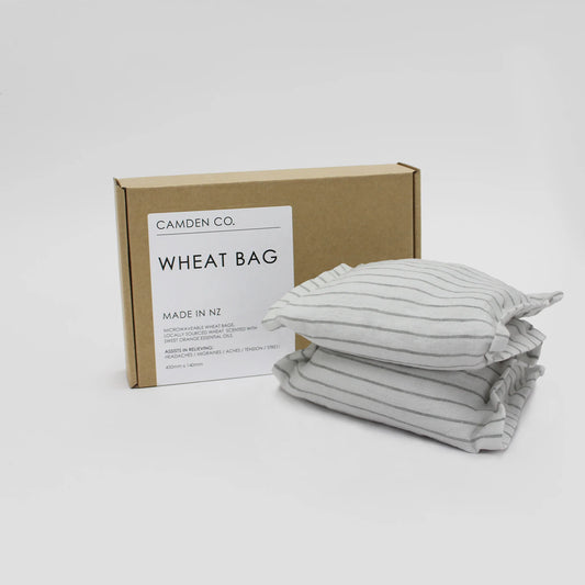 Camden Co | Wheat Bag | Linen Natural Stripe Slip Cover