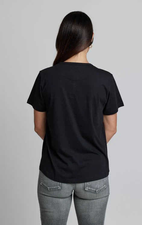 Stella + Gemma | Ace T-Shirt | Black with Sunflower Cross
