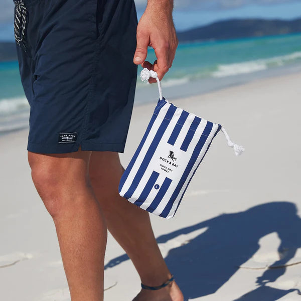 Dock & Bay | Beach Towel | 100% Recycle | Whitsunday Blue